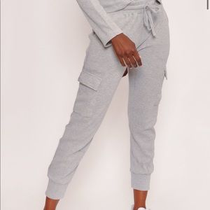 M BOUTIQUE WAFFLE CARGO POCKET JOGGERS